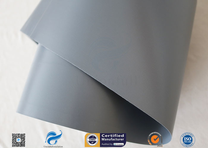 Waterproof 7628 0.25mm Grey PVC Woven Fabric Coated Fiberglass Fabric 20cm Width