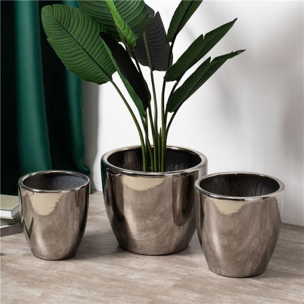 Best design indoor outdoor large big decor electroplate planter pots luxury