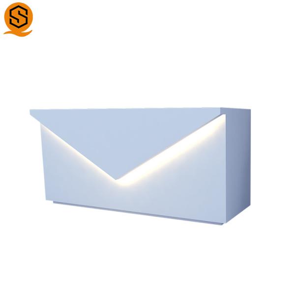 Buy cheap Stick Seamless Office Front Counter NFS White LED Reception Desk ISO9001 from wholesalers