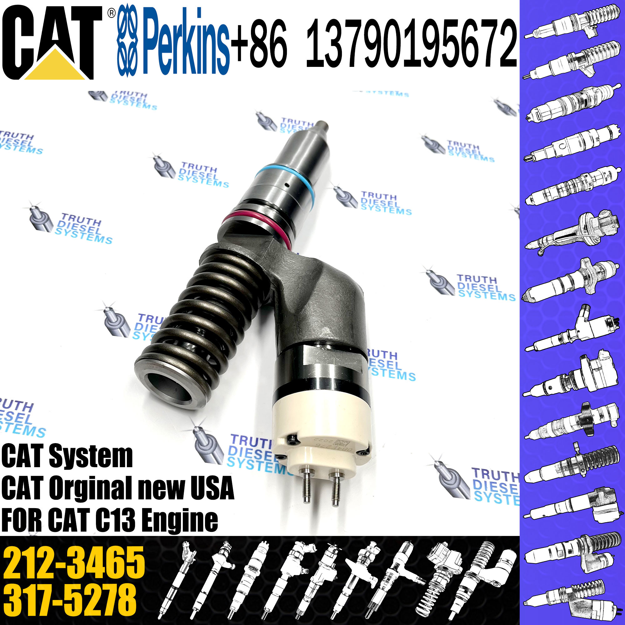 C11 C13 Engine C-A-T Injector Assembly 212-3465 317-5278 239-4908 249-0712 10R-3147 10R-3262 294-3002