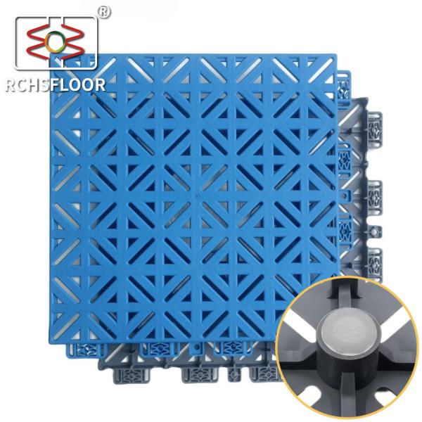 Buy cheap Blue Outdoor Badminton Court Mat Polypropylene Tiles For Basketball Court from wholesalers