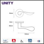 CE/ANSI modern entryway door handle for interior/exterior doors