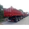 Buy cheap Red Heavy Duty Dump Truck Euro 2 Emission Standard With ZF8118 Steering from wholesalers