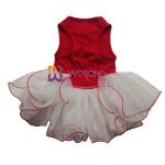 Glitter Tulle Skirt Pet Dress Custom Rubber Print Dog Princess Dress