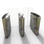 Indoor 1.6 Meter Full Height Turnstiles Speed Sliding Door Facial Recognition