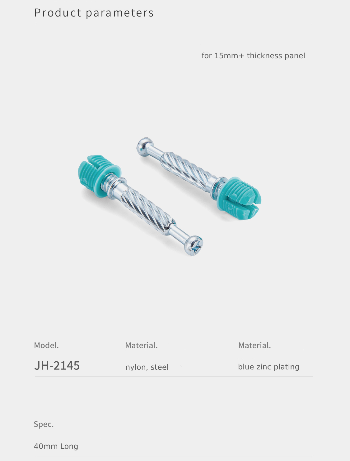 Minifix Connecting Bolts