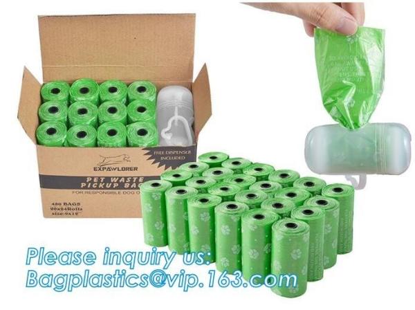 Buy cheap Scented Pet Waste Bags with Dispenser, customized biodegradable pet waste dog poop bag, 1000 Pet Waste Disposal Dog Poop from wholesalers