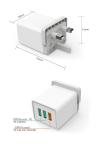 30W PD USB 3 ports QC3.0 Universal Wall Charger adapter