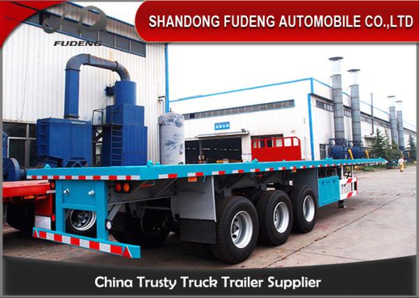 Buy cheap 3 Axle 20ft 40ft Flatbed Container Trailer High Tensile Carbon Steel Material from wholesalers