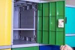 ABS Material Keyless Plastic School Lockers 4 Comparts 1 Column Safety /