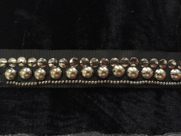 Buy cheap Handmade beaded trimming on grosgrain tape for for fashion clothing from wholesalers