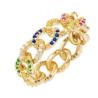 Buy cheap 925 Sterling Silver Eternity Link Chain Band Women Rings Classic Cuban Style with ZIRCON from wholesalers
