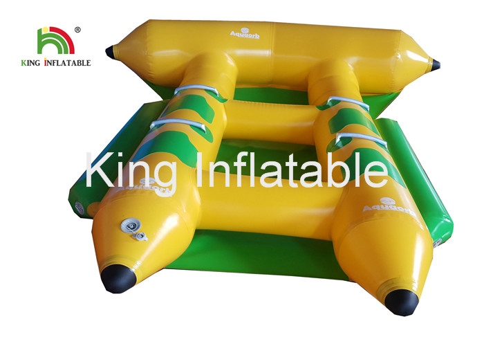 Commercial PVC Inflatable Towable Water Flying Fish Boat For 4 People