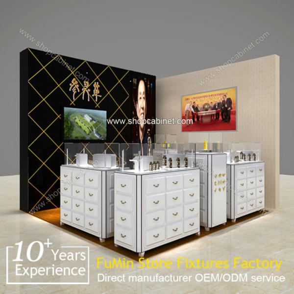 Buy cheap cosmetic island display showcase from wholesalers
