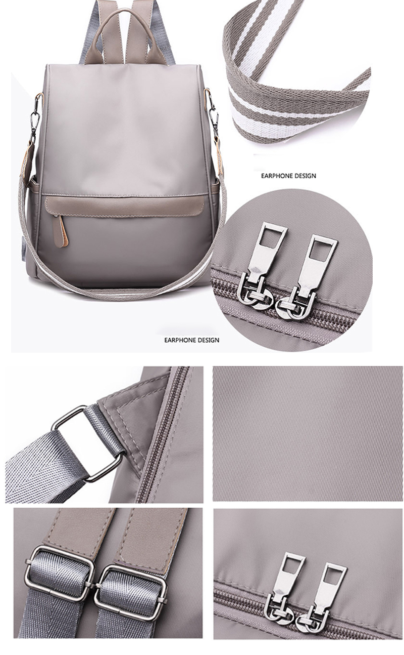 Oxford Women Tote Handbags , 12CM Tote Bag Backpack Convertible