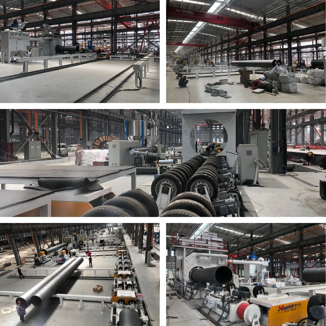 Liquid Gas Pipe Heating Polyurethane Continuous Separate Spray Winding Production Line