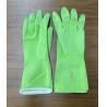 Buy cheap M 45g Green Latex Kitchen Dishwashing Gloves Spray Flocklined from wholesalers