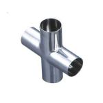 Buy cheap DIN 3A ISO BPE Sanitary Stainless Steel Four Way Pipe Butt Weld Four Way Cross from wholesalers