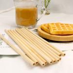 100% Natural Disposable Bamboo Straws Green Degradable For Drinks Laser Label