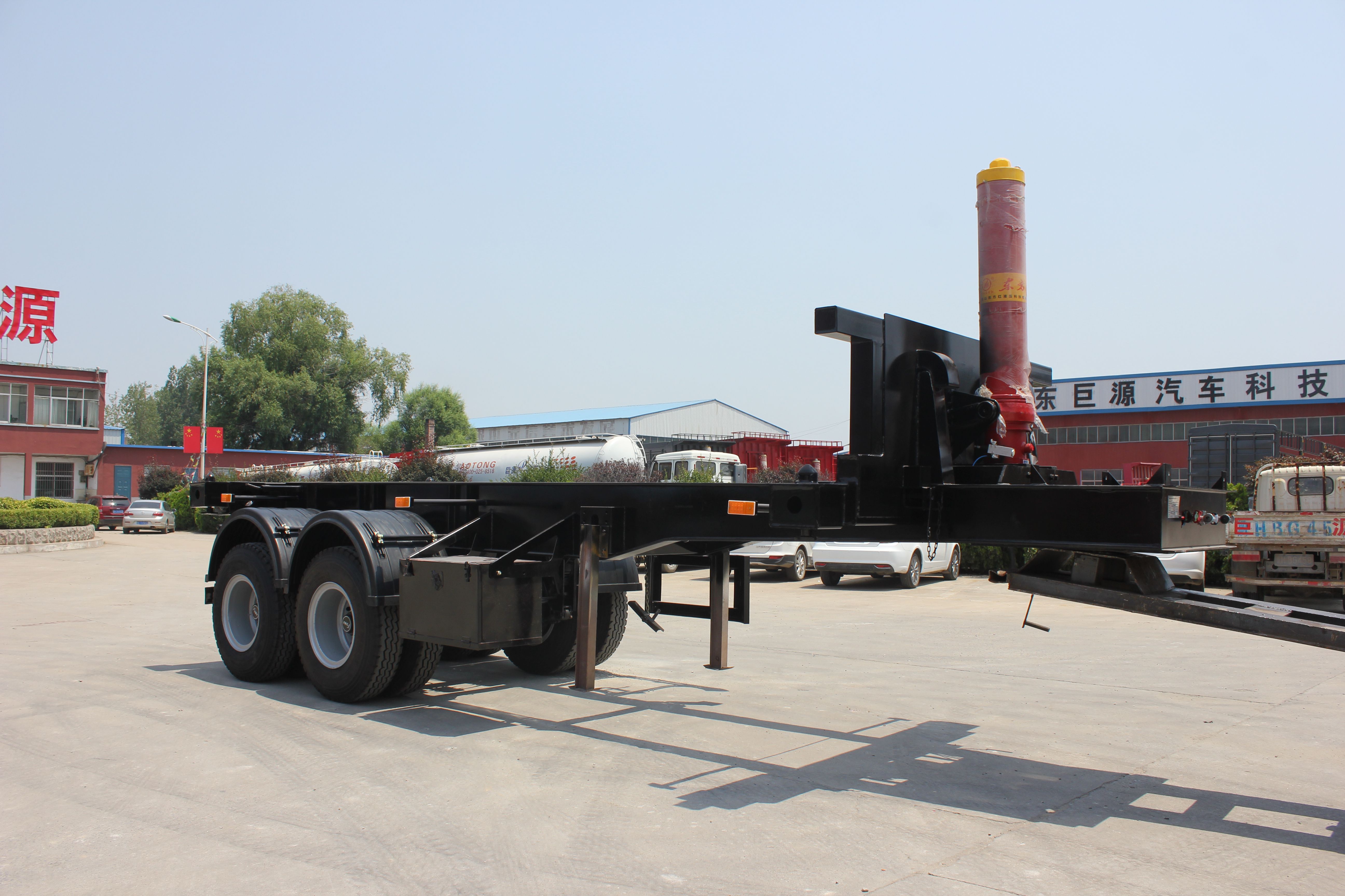 OE NO. Juyuan Trailer 3 Axles 40ft Tipping Chassis Container Tipper Trailer for Stone