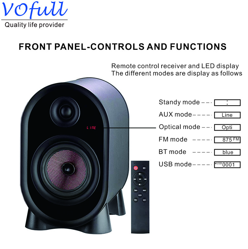 Buy cheap Multimedia Active Bookshelf Speakers With LED Display Multifunctional from wholesalers