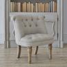 Buy cheap Vintage wooden accent chair with linen fabric tufted button event rental leisure chair from wholesalers
