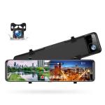 IPS 12 Inch Mirror Dash Cam 4K Wifi Rear View 500mAH Battery