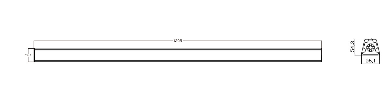 Super Light 12000lm Led Linear Light X300 80w 1.2m 150w/M