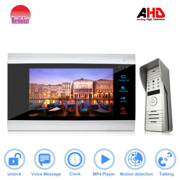 Morningtech Gold color 10.1inch touch button AHD video door phone intercom