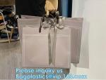 Semi Clear Plastic Gift Bags With Brown Handle Wedding Gift Packaging Bags