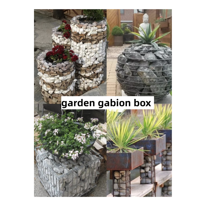 100x100mm Metal Mesh Cube Gabion Planter Box for Retaining Wall and River Construction