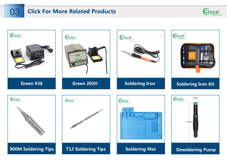 60W Temperature Controlled Soldering Station Hand held Green 937
