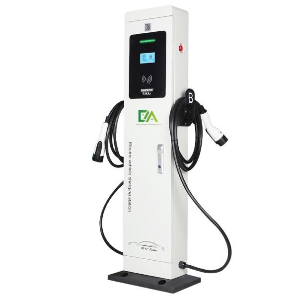 Floor / Column Type Double Gun AC Electric Vehicle Charging Pile / Commercial
