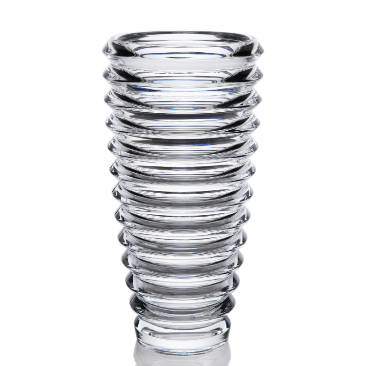 High Quality Transparent Round Pattern Flower Glass Vase