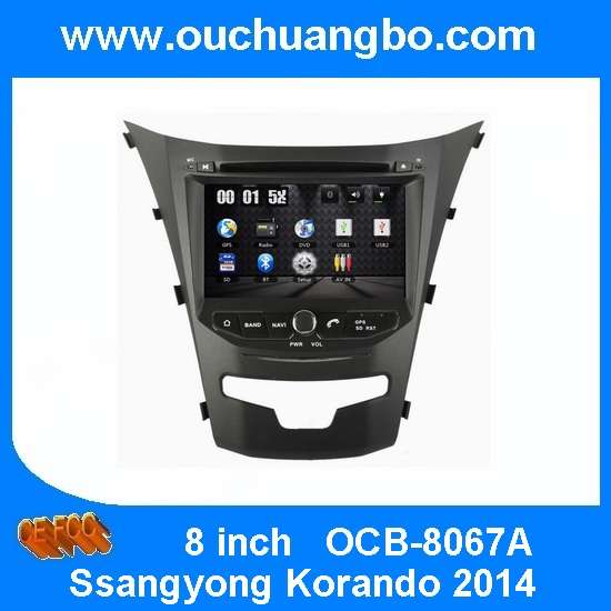 Ouchuangbo 8"Touch Screen DVD Radio Player Ssangyong Korando 2014 GPS Navi Bluetooth iPod SD USB SWC OCB-8067A