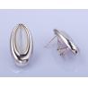 Buy cheap Vintage Unisex Stud Earrings Silver White CZ Jewelry Hypoallergenic Decorative Earrings from wholesalers