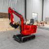 Buy cheap Red Micro 1 Ton Mini Excavator 13.5hp For Farm Hydraulic Transmission from wholesalers