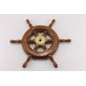 Buy cheap Teakwood And Copper Sailboat Steering Wheel 16.5" Diameter With Control Knob from wholesalers