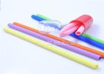 Business Trips Using Food Grade Silicone Straws FDA Colorful No Metal Aftertaste