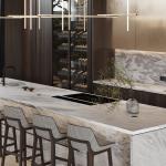 Contemporary High Gloss Wood Laminate Kitchens Cupboard Cabinet Factory
