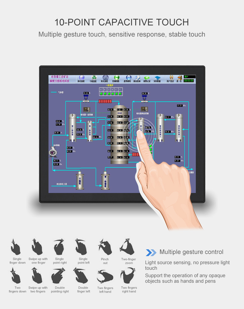 13.3inch PLC Wall Hanging Android Embedded Touch Panel PC