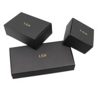 Buy cheap Empty Chocolate Packing Boxes 300gsm Black Card Gold Stamping Surface Logo product
