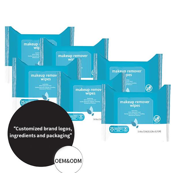 Buy cheap Non Comedogenic Fragrance Free Makeup Removal Wipes 6 Pack of 25 Count from wholesalers