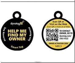 Buy cheap Blank Sides QR Code Pet Tag Round Shape Match With Microchip 15 Digits from wholesalers