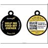 Buy cheap Blank Sides QR Code Pet Tag Round Shape Match With Microchip 15 Digits from wholesalers