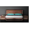Buy cheap Full Solid Wood Uruguay Rose Wood Bedroom Furniture , 1.8*2.0 King Size Bed from wholesalers