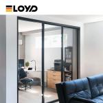 56 Series Aluminum Bathroom Bronze Sliding Patio Doors 72 X 76