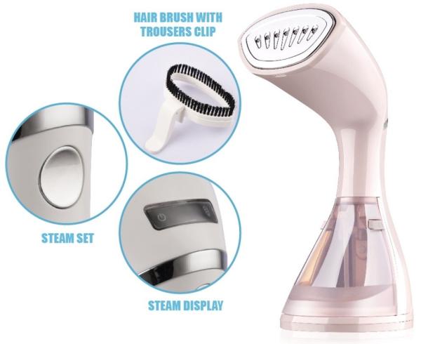 Travel-Friendly Electric Display Travel Garment Steamer 0.93KG 1500W Power