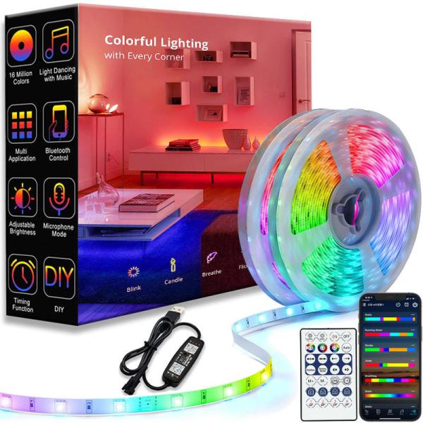APP Wifi 5V Smart LED Strip Lights 5050 SMD RGB For Holiday Party Remote