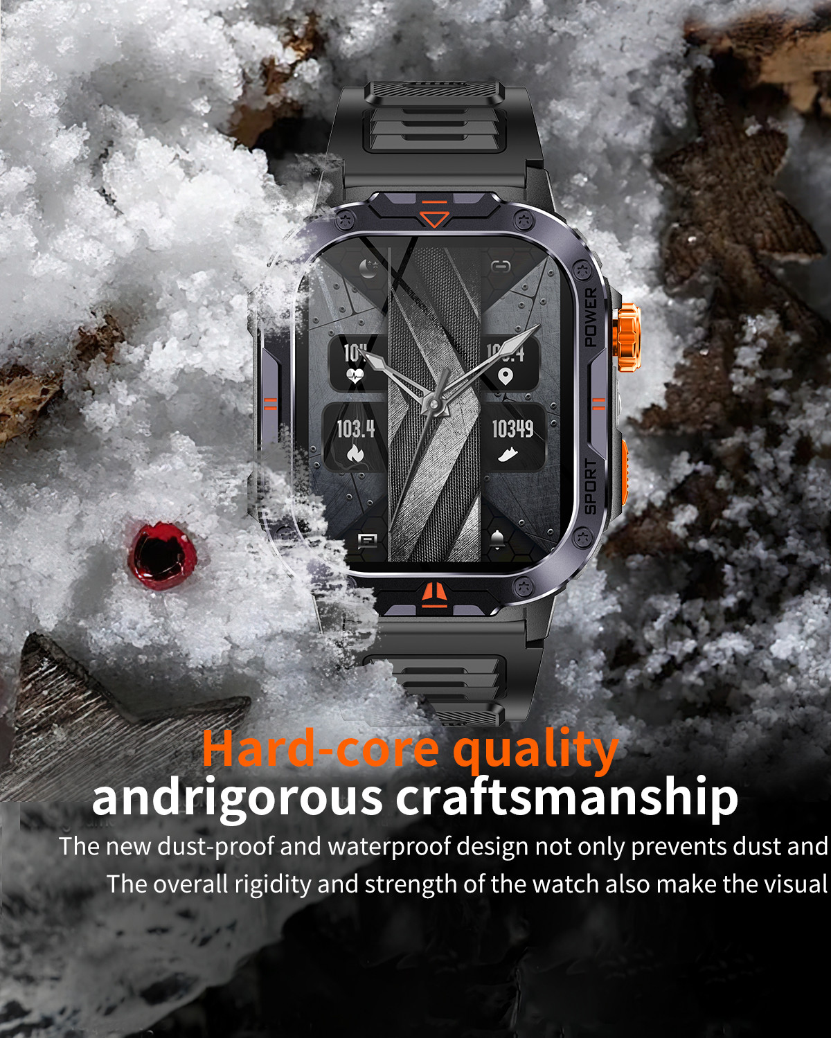Sports Rugged Outdoor Smart Watch 4g Android 2.0inch BT Calling